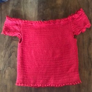Red crop top